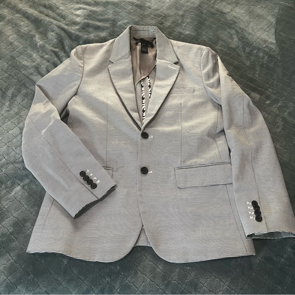 Marc by Marc Jacobs Light Gray Pinstripe Sport‎ Coat